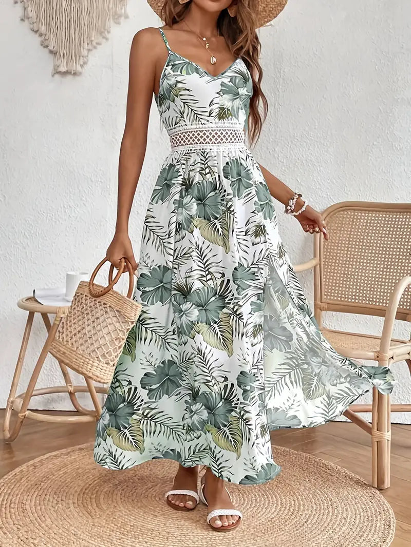 Women’s Wedding Guest Floral Asymmetric Midi Dress