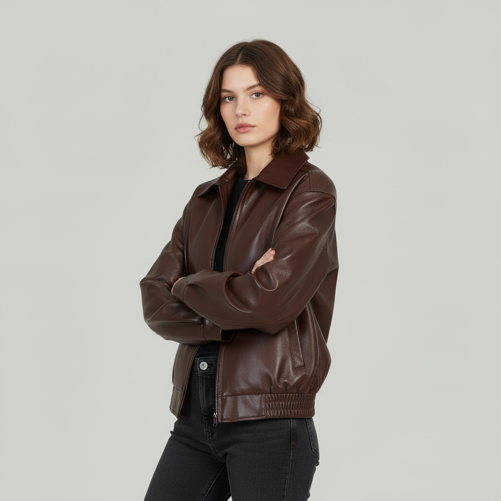 Oversized Leather Jacket Women | Stylish Women's Outerwear