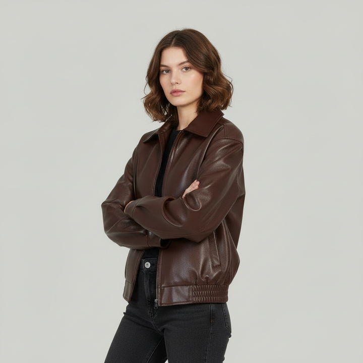 Oversized Leather Jacket Women | Stylish Women's Outerwear