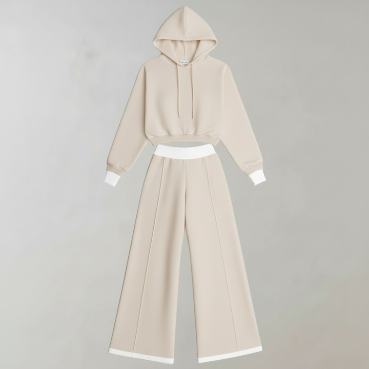 Women's Tracksuit Set | Hoodie and Wide-Leg Trousers