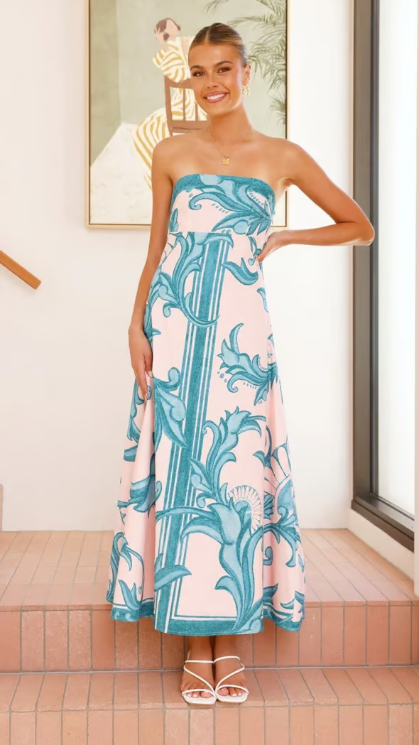 Women’s Wedding Guest Floral Summer Midi Dress
