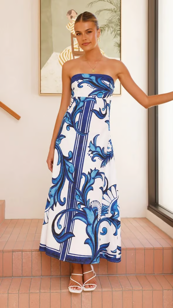 Women’s Wedding Guest Floral Summer Midi Dress
