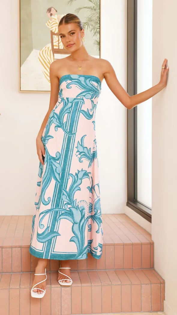 Women’s Wedding Guest Floral Summer Midi Dress