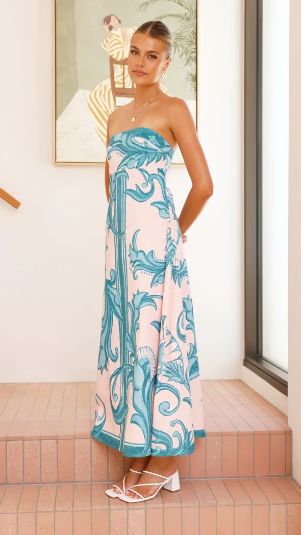 Women’s Wedding Guest Floral Summer Midi Dress