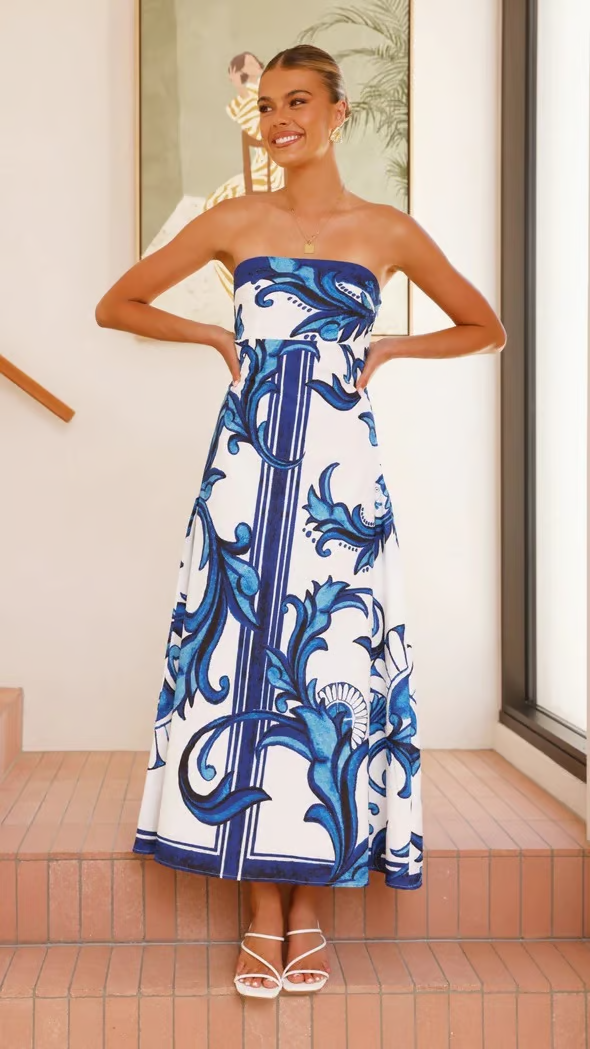 Women’s Wedding Guest Floral Summer Midi Dress